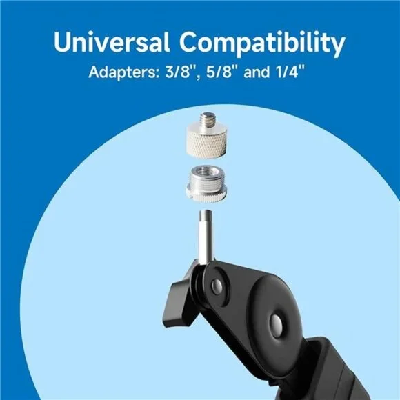 Mic Arm - Studio Boom Arm Mic Stand with Premium Anti-Pinch Covers
